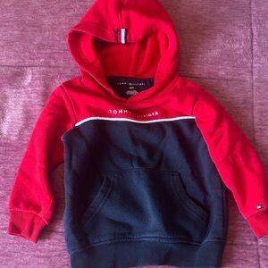 Tommy Hilfiger Kids Red and Black Hoodie